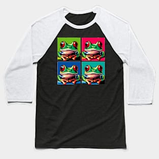 Red-Eyed Tree Frog Pop Art - Cool Frog Baseball T-Shirt